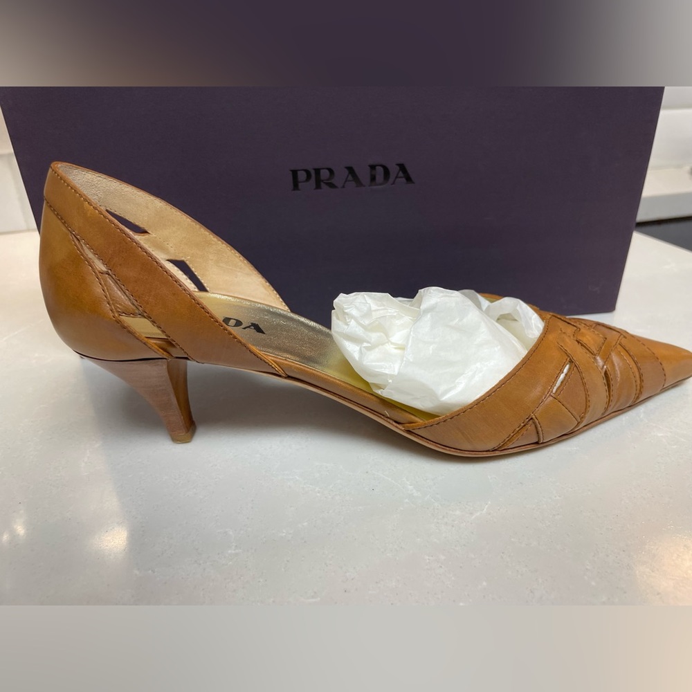 PRADA Calzature Donna Antique Wave Color: Cuoio Size 37